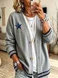 Women'S Football Printed Cardigan