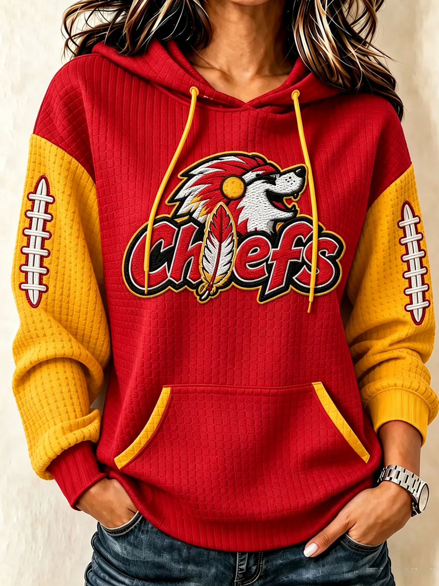 Women's Football Print Sweatshirt