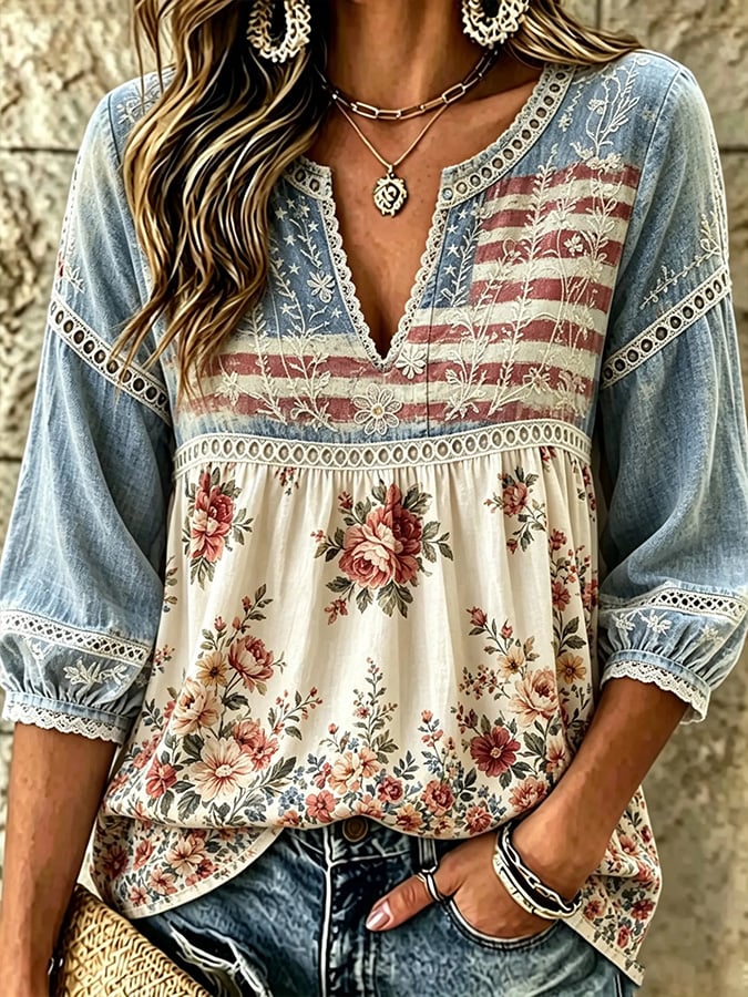 Women'S Casual Printed Top