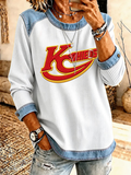 Women'S Football Printed Campus Football Hoodie