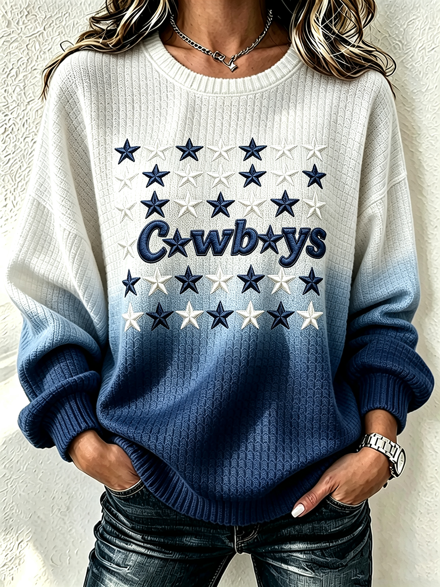 Women'S Football Print Casual Sweatshirt