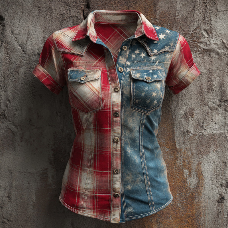 Women's 250th Anniversary Printed Plaid Shirt