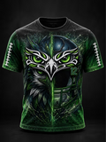 Men'S Football Printed Short Sleeved T-Shirt