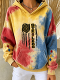 Women's Football Gradient Print Hooded Sweatshirt