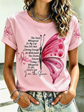 Women's Breast Cancer Survivor  Printed Casual T-Shirt