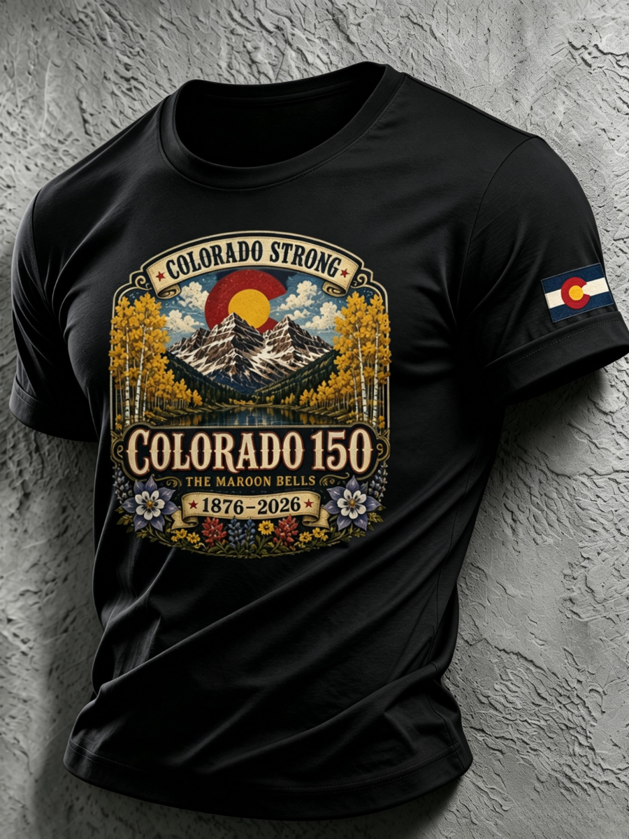 Men's Colorado Strong Print Short Sleeve T-Shirt