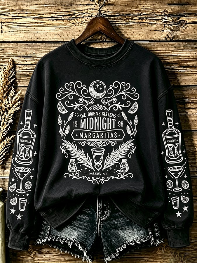 Women's Fall In Love Whenever You Can Print Casual Sweatshirt