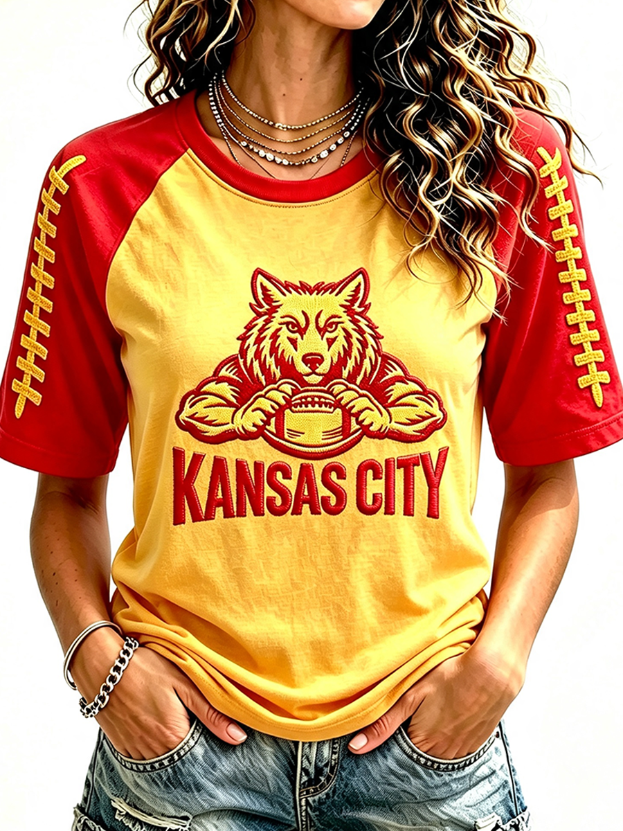 Ladies' Football Fan Casual T-Shirt