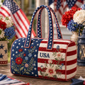Women's Patriotic-Style Flag Florals Mini Bag