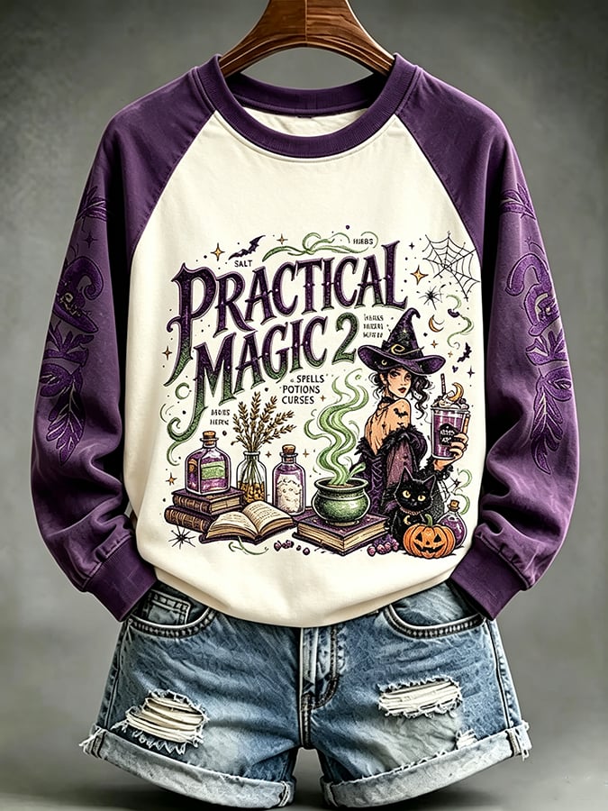 Women's "Practical Magic " Printed Casual Hoodie