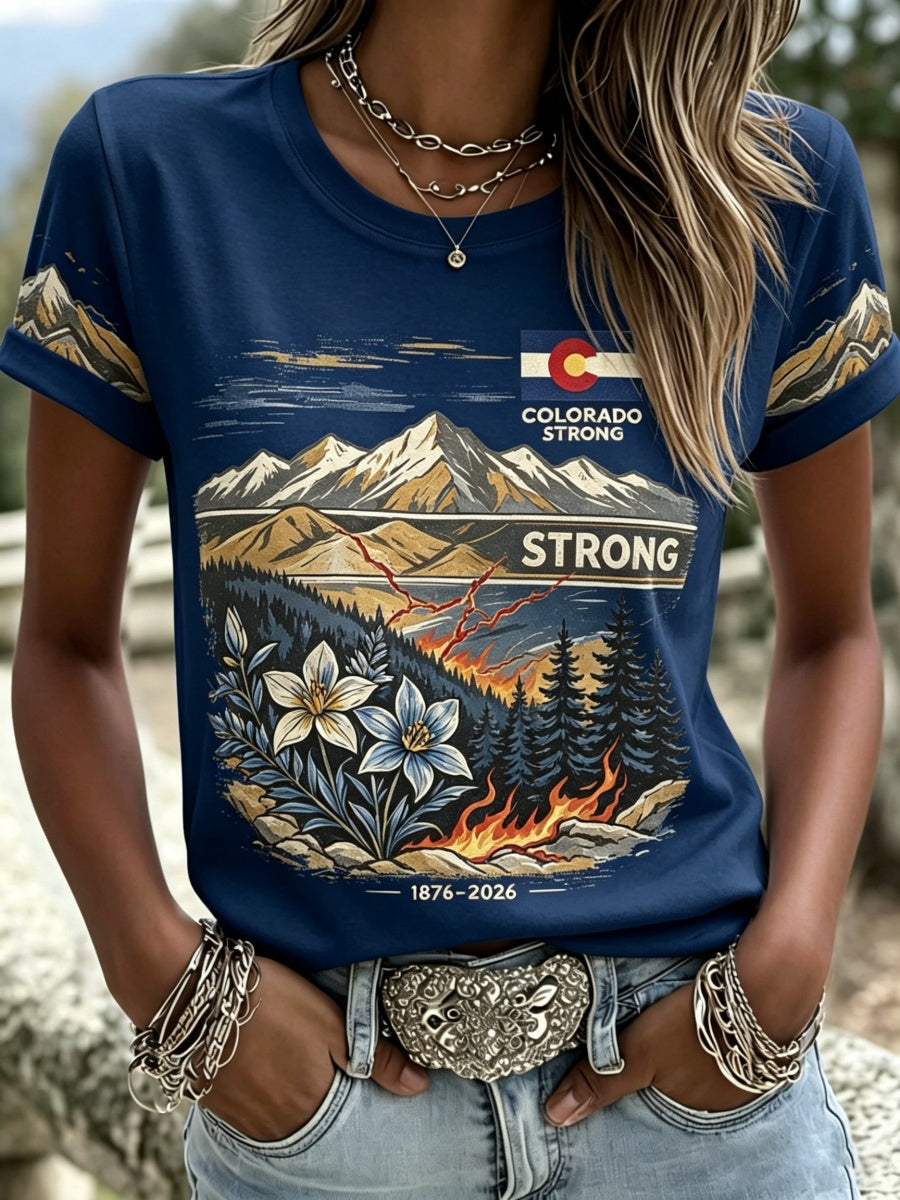 Women's Colorado Strong Printed Commemorative Short-Sleeve Shirt