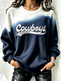 Women'S Football Print Casual Sweatshirt