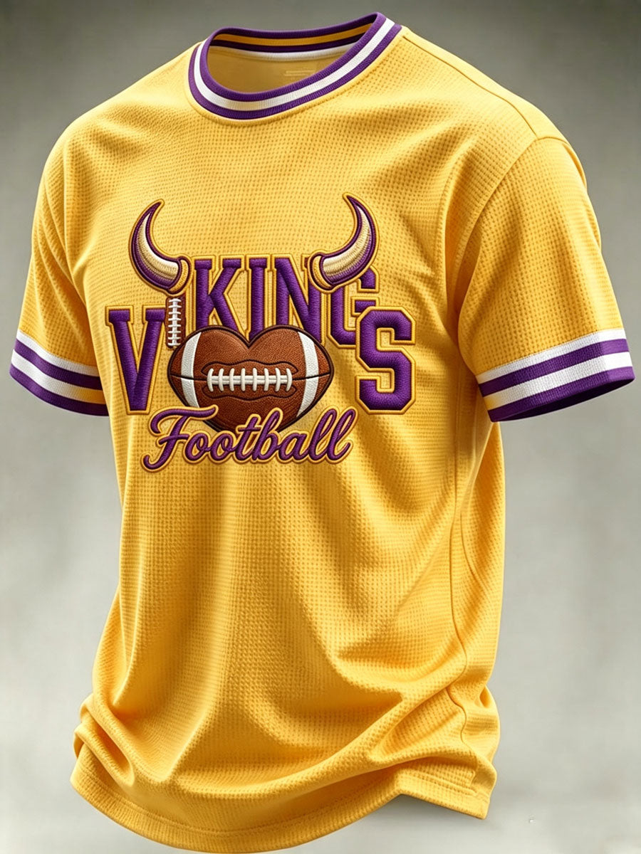 Men'S Football Print Waffle T-Shirt