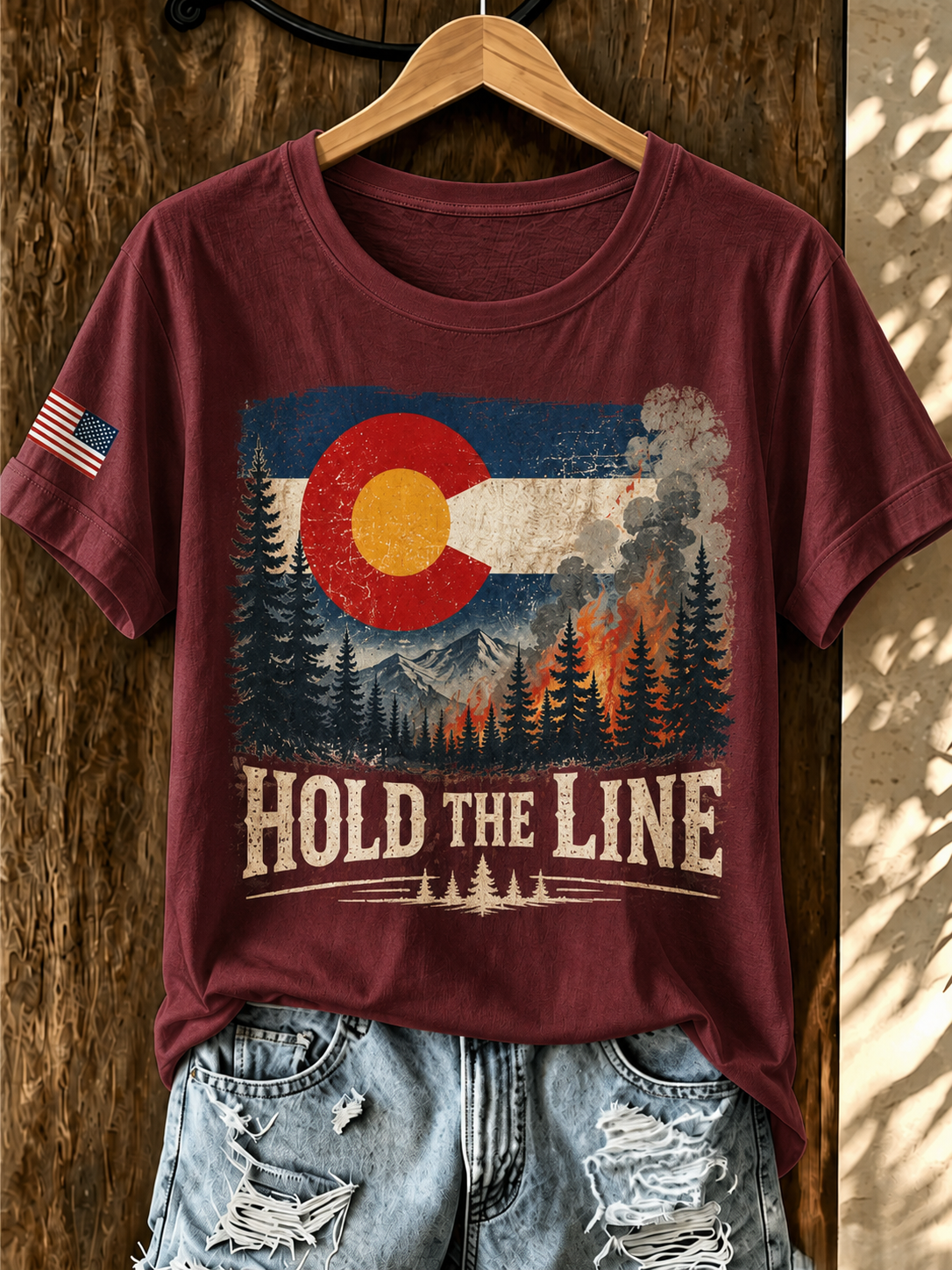 Women'S Colorado Strong: Rising From The Ashesn Printed T-Shirt