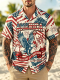 Men's 250th Anniversary Celebration Retro Printed Short Sleeve Shirt