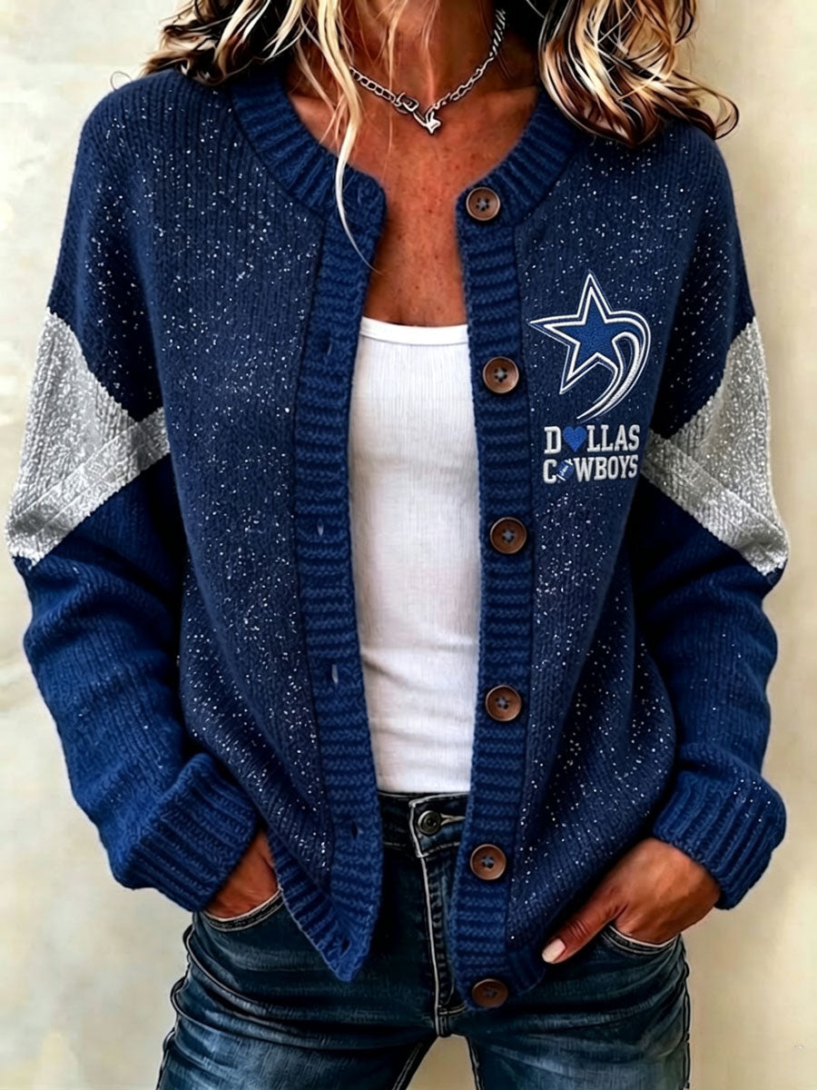 Ladies' Casual Football Fan Casual Cardigan