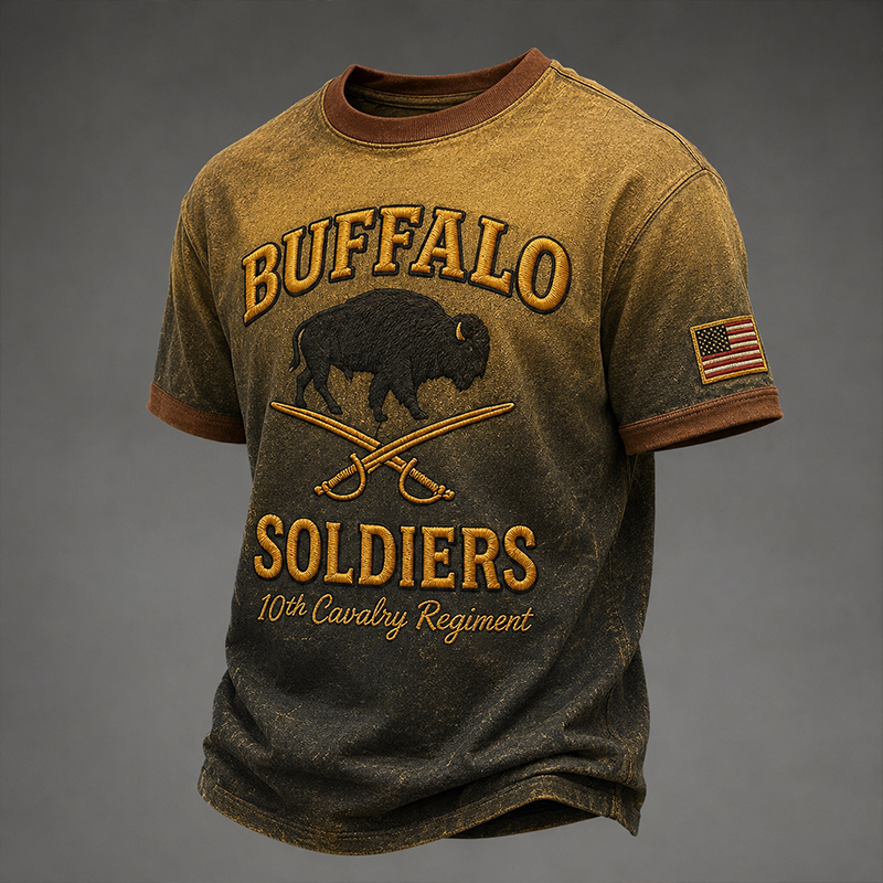 Men's Buffalo Soldier Summer Crew Neck T-Shirt