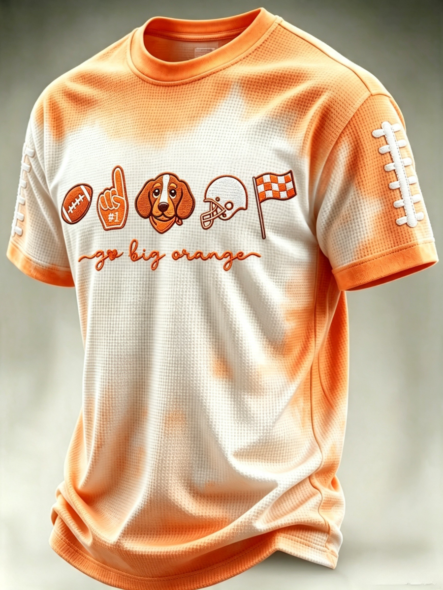 Men's Football Print Waffle T-Shirt