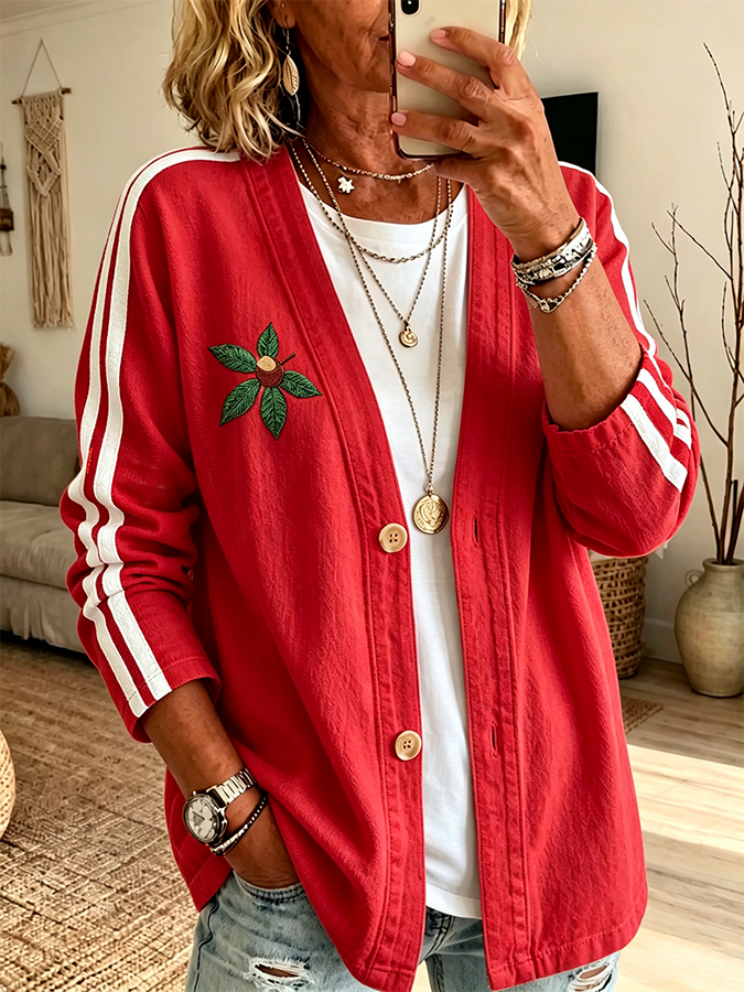 Women'S University Football Fan Cardigan