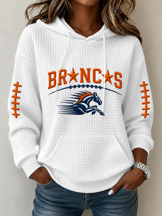 Women's Football Print Sweatshirt