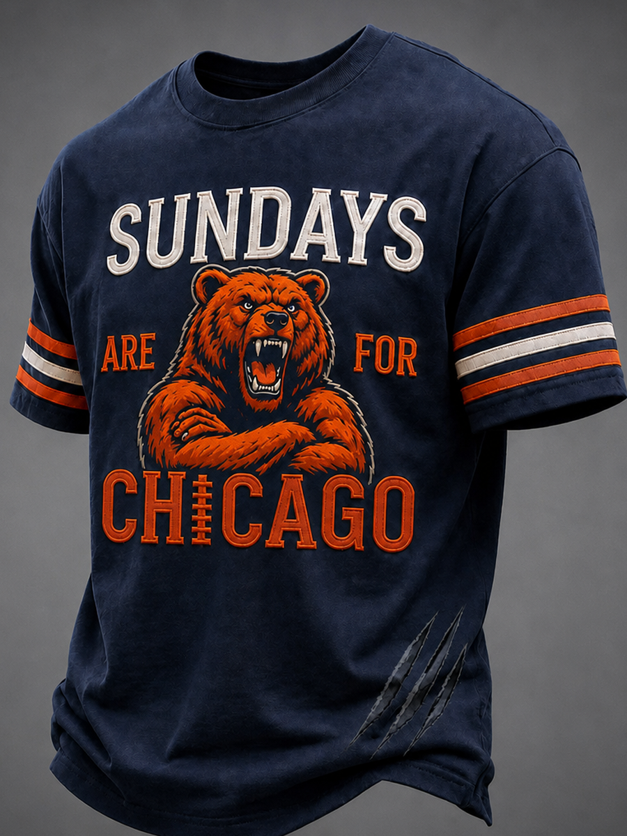 Men's Football Gameday Gift For Football Fans Casual Tee