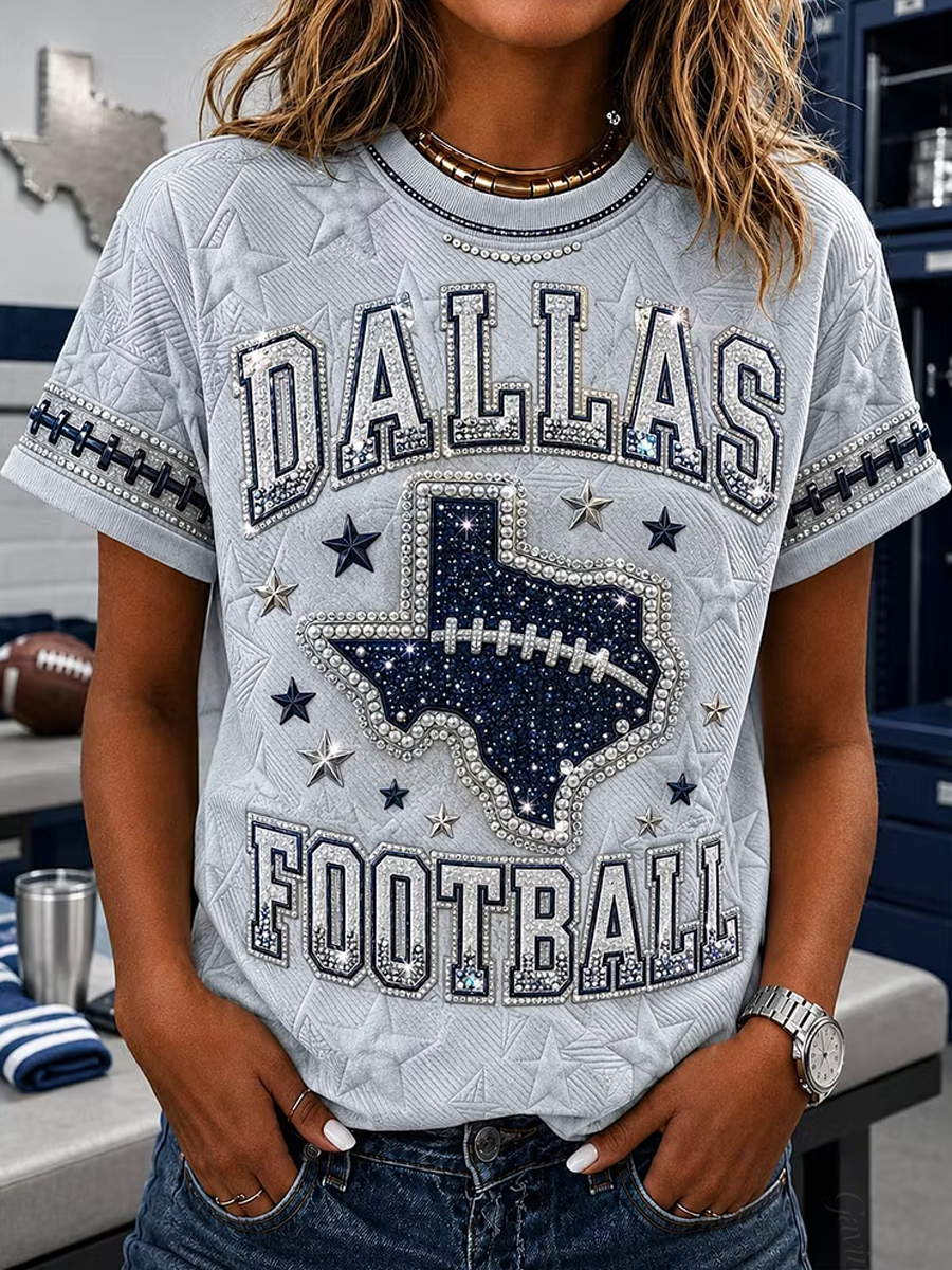 Women'S Football Short-Sleeved T-Shirt
