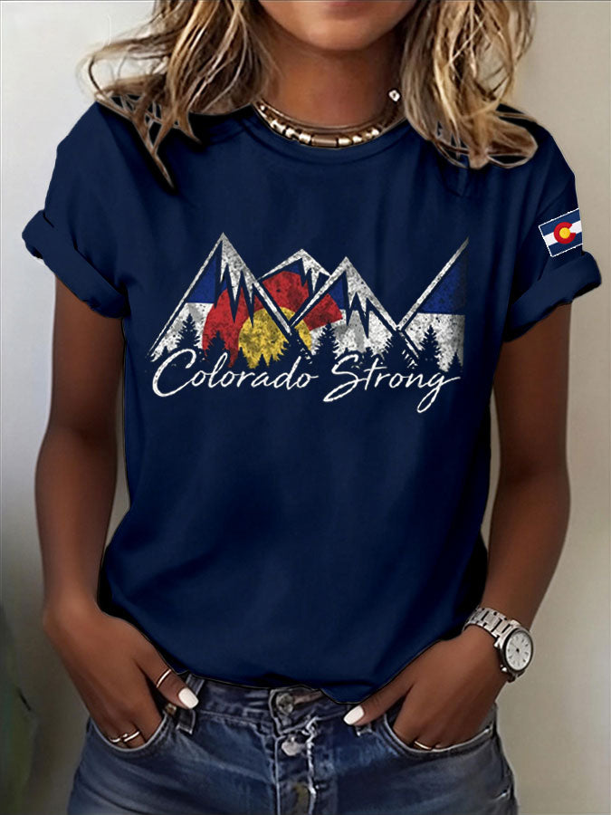 Women'S Colorado Strong Printed Casual T-Shirt