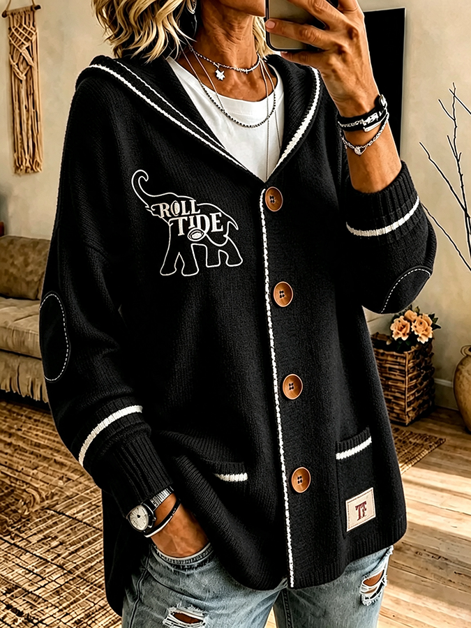 Women'S Rugby Match Long Sleeved Cardigan