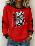 Women's Football Print Sweatshirt