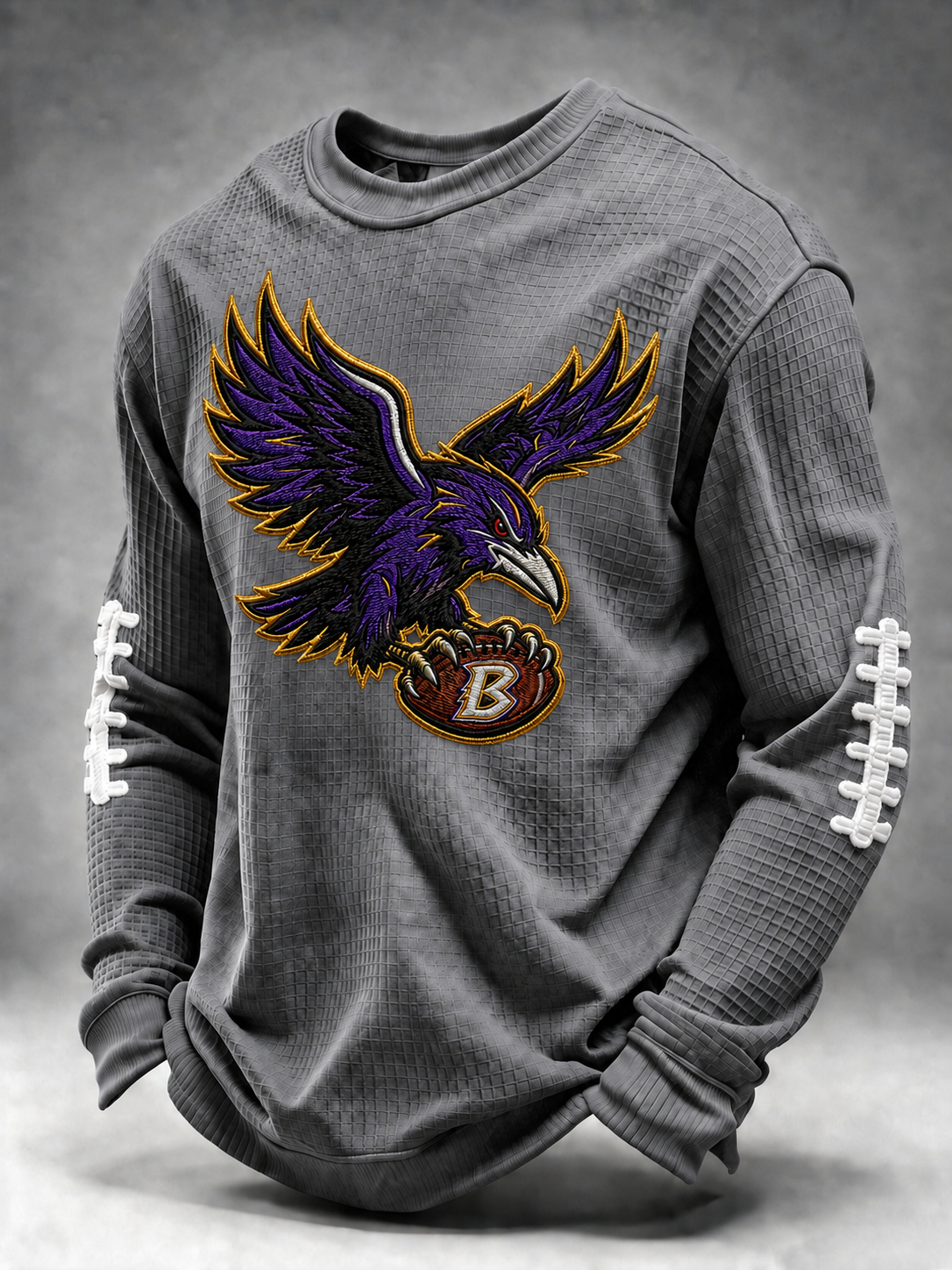 Men'S Football Printed Waffle T-Shirt