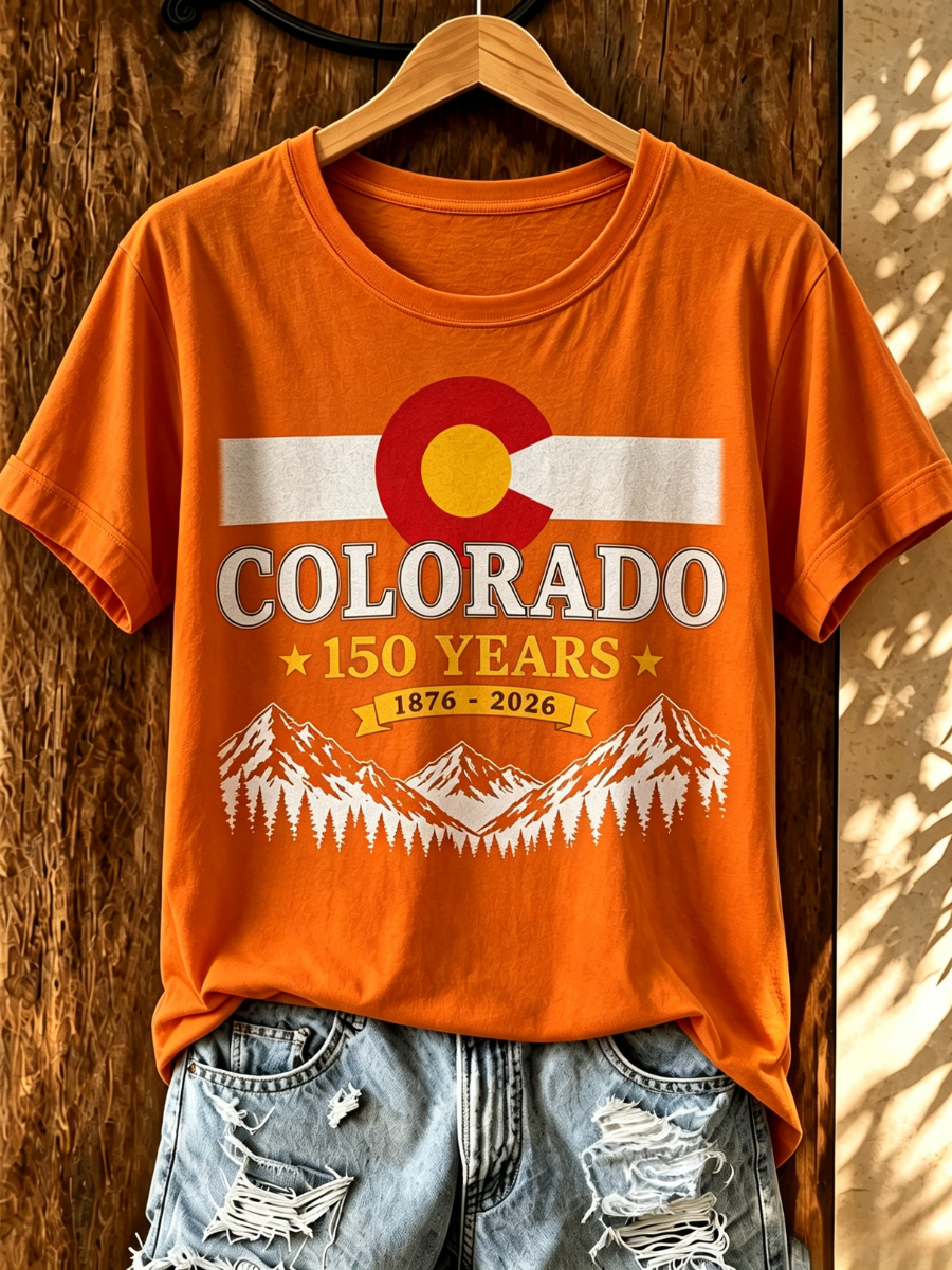 Women's Colorado Strong Cotton And Linen Round Neck Top