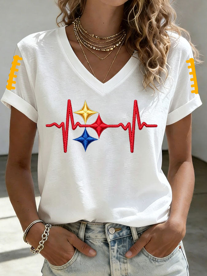 Women's Football Printed Casual Sweatshirt