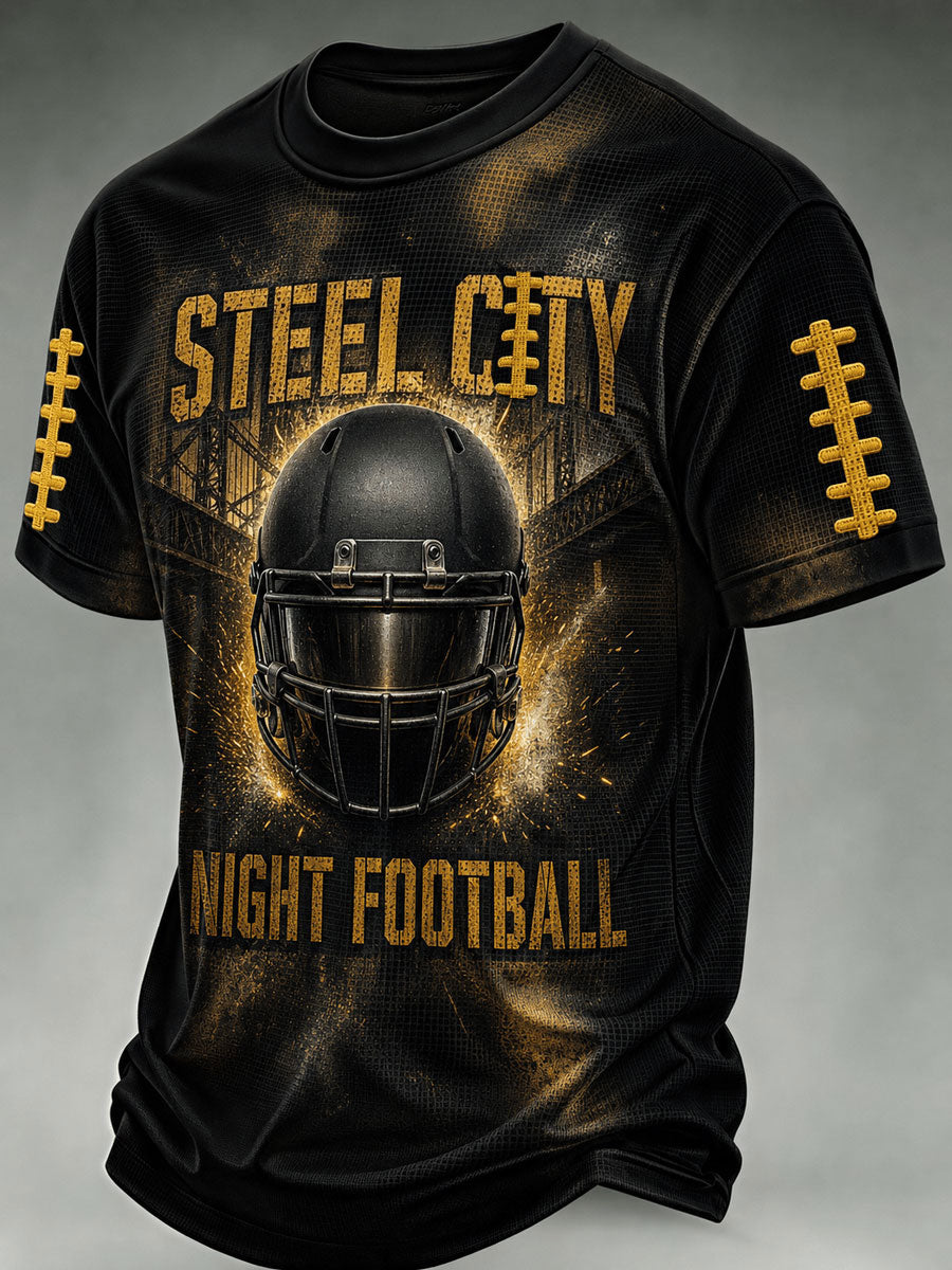Men'S Football Fan Waffle T-Shirt