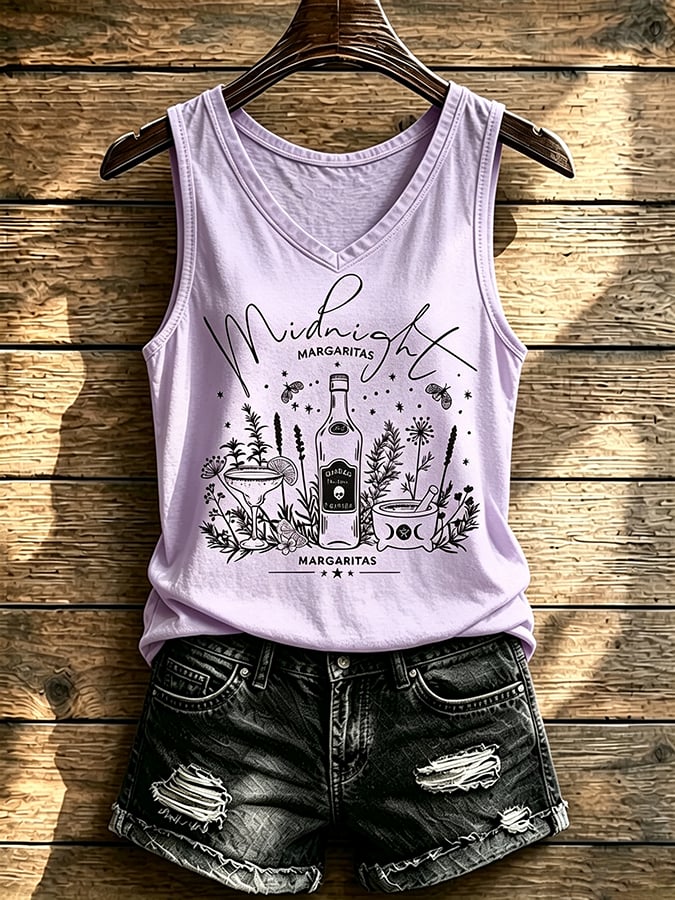 Women's Midnight Margaritas Printed Tank Top