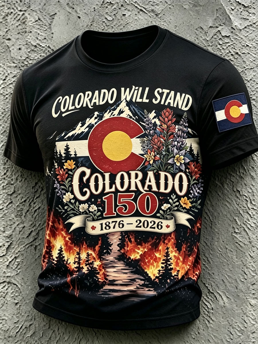 Men's Colorado Strong Print Short Sleeve T-Shirt