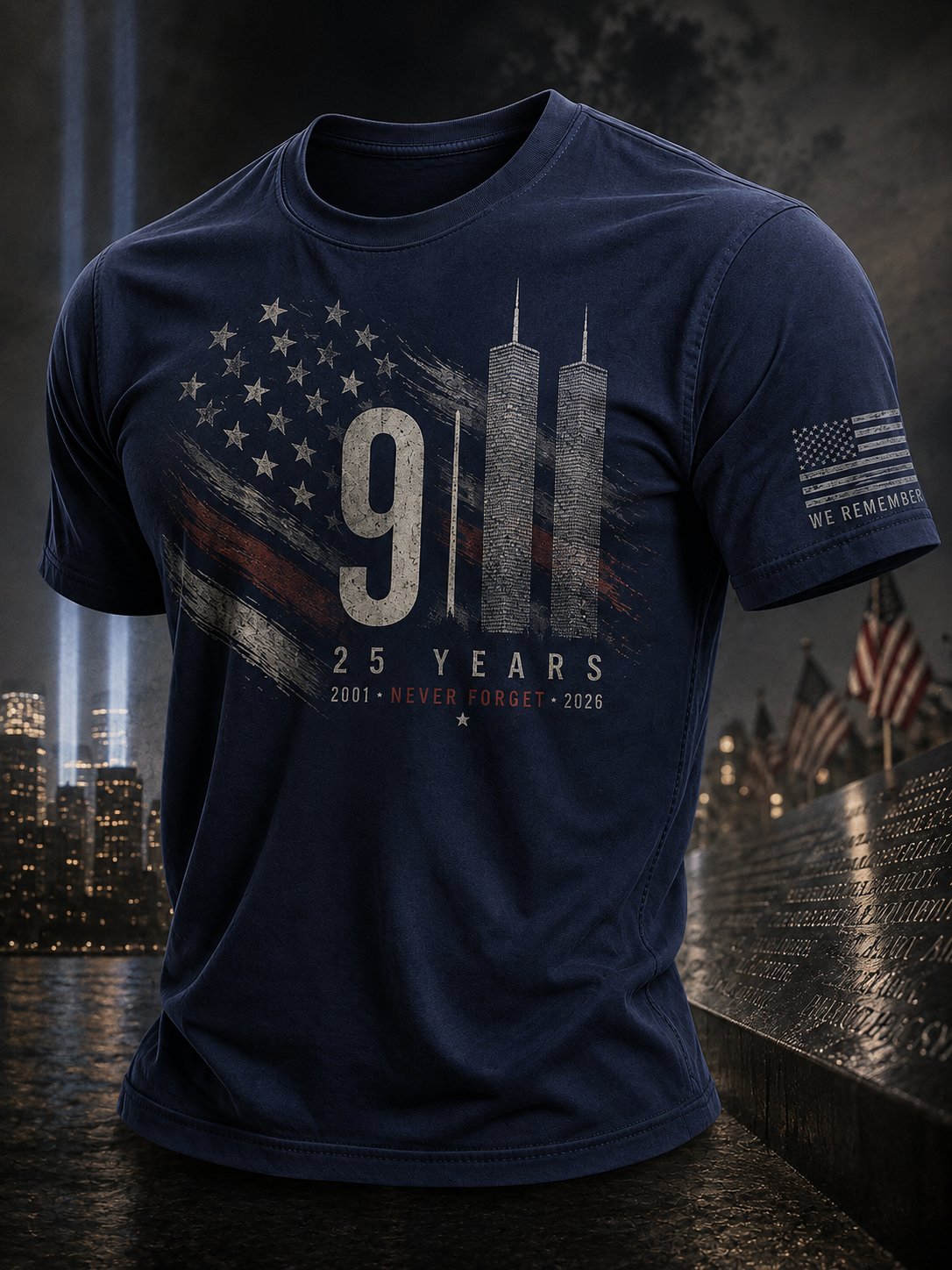 Men'S 9.11 Never Forget Printed T-Shirt
