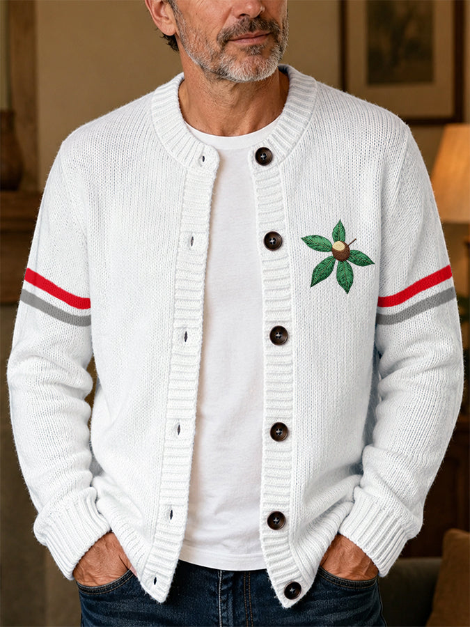 Men'S Casual Football Knitted Cardigan Top