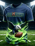 Men'S Football Game Print Casual T-Shirt