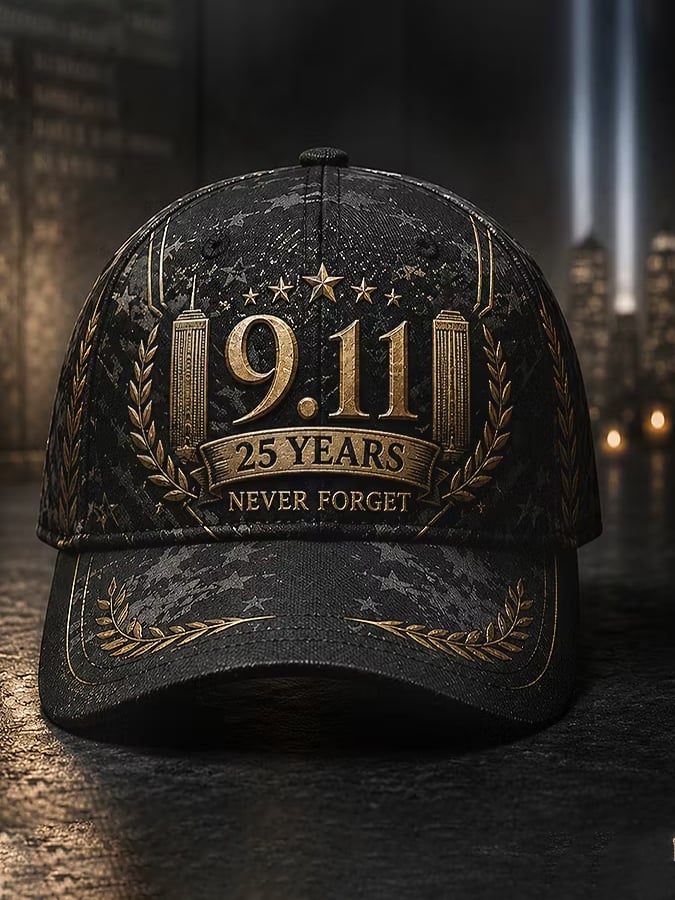 Unisex We Will Never Forget 9 11 Print Baseball Cap