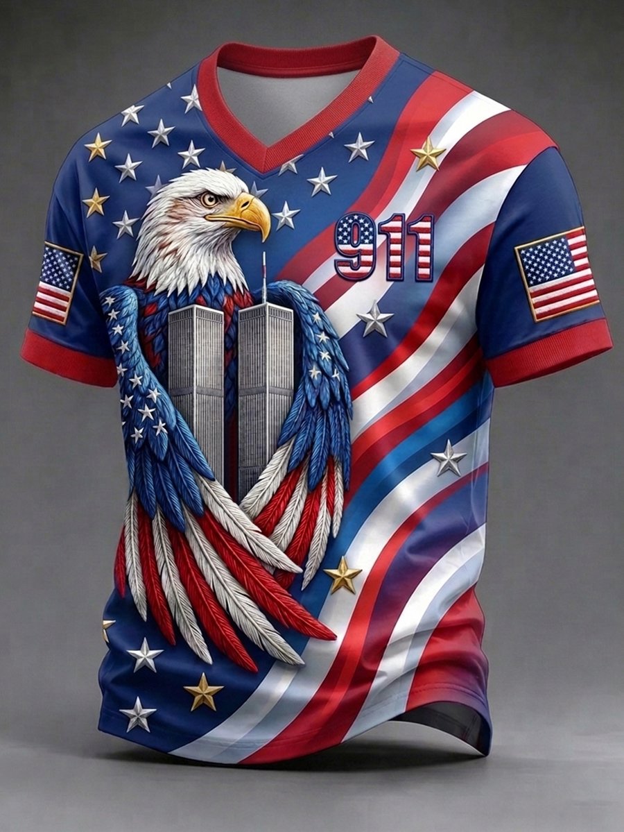 Men's 911 Memorial V-Neck Short-Sleeve T-Shirt