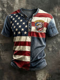 Men'S American Flag Printed Casual T-Shirt