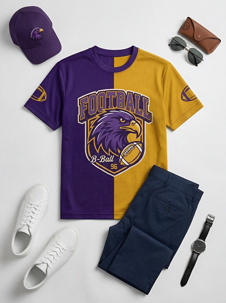 Unisex Baltimore Ravens Football Eagle Shield Printed T-shirt