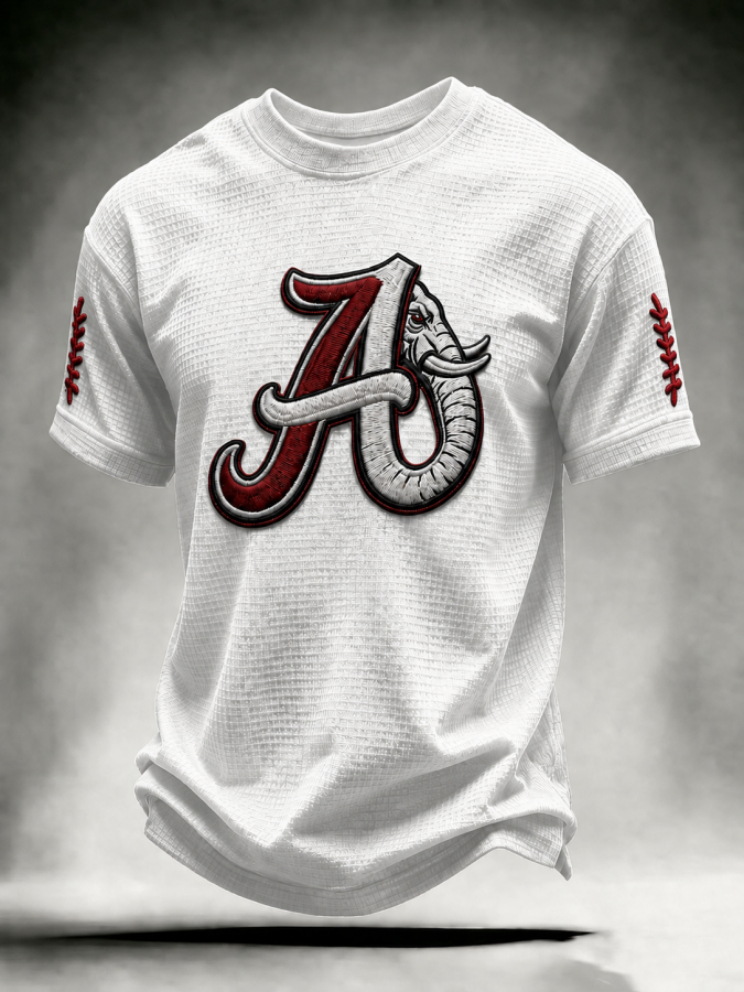 Men'S  Football  Printed  Waffle T-Shirt