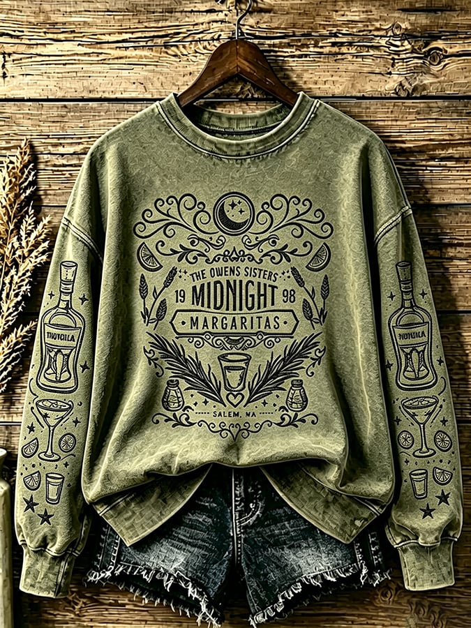 Women's Fall In Love Whenever You Can Print Casual Sweatshirt
