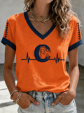 Women's Football Printed Casual Sweatshirt