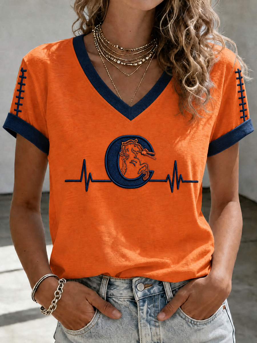 Women's Football Printed Casual Sweatshirt