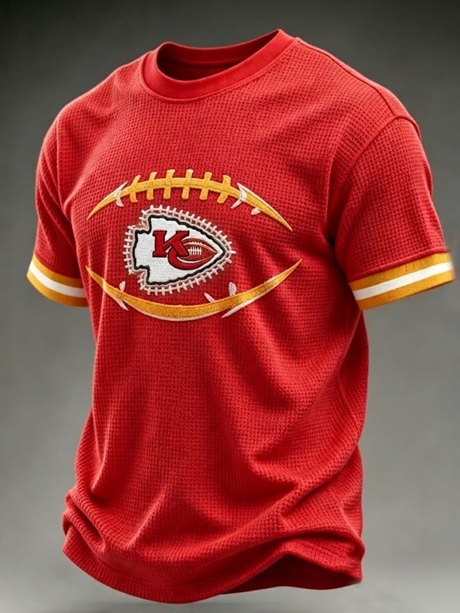 Men'S Football Fan Waffle T-Shirt