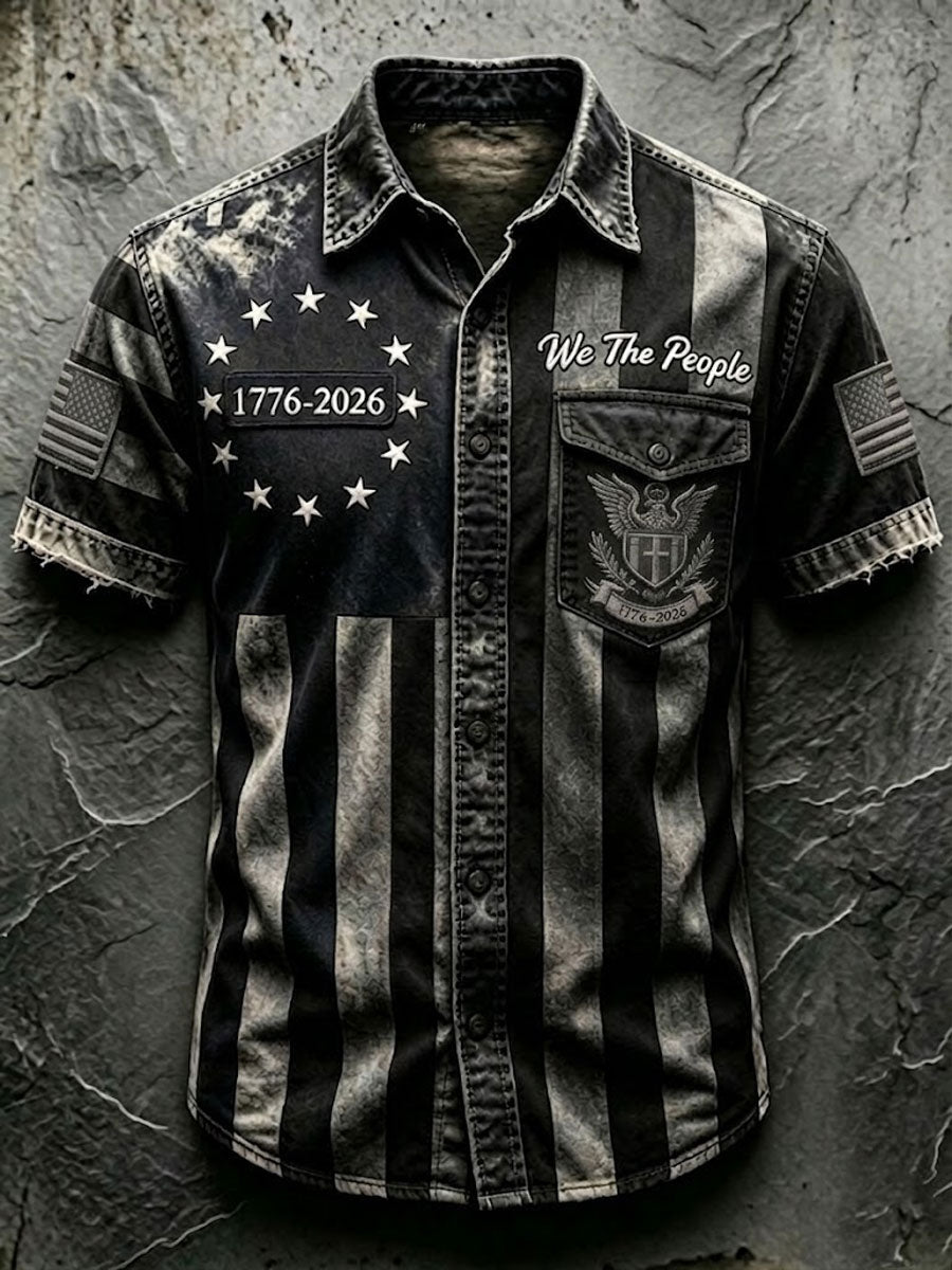 Men'S 250Th Anniversary National Print  Shirt