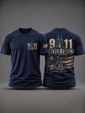 Men's Printed T-Shirt in Memory of 9/11 Victims