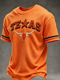Men's Football Pattern Waffle T-Shirt